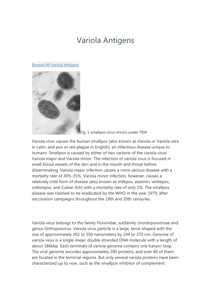 variola antigens