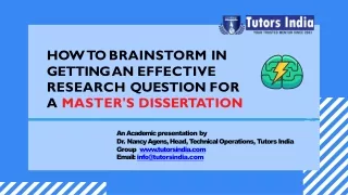 how to brainstorm in getting an effective
