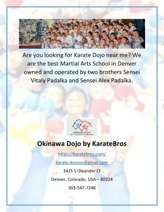 are you looking for karate dojo near