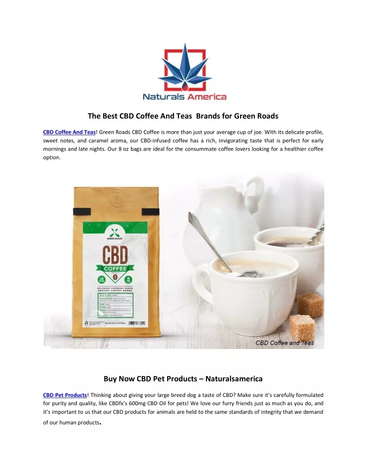 the best cbd coffee and teas brands for green