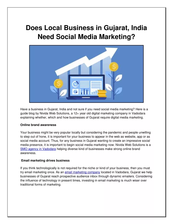 does local business in gujarat india need social