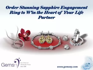 Order Stunning Sapphire Engagement Ring