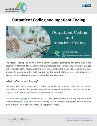 outpatient coding and inpatient coding