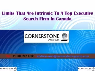 limits that are intrinsic to a top executive