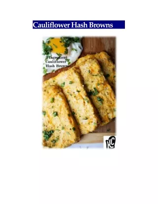 cauliflower hash browns