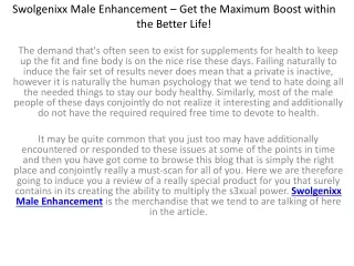 Swolgenixx Reviews, Read Side Effects First & Buy!