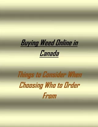buying weed online in canada things to consider