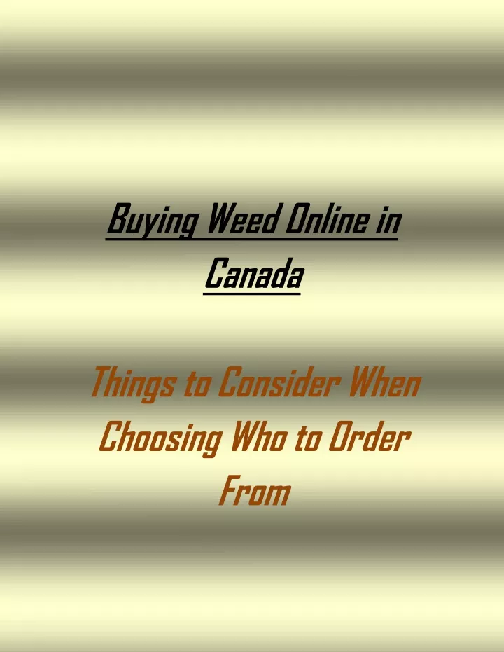 buying weed online in canada things to consider
