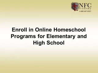 Enroll in Online Homeschool Programs for Elementary and High School