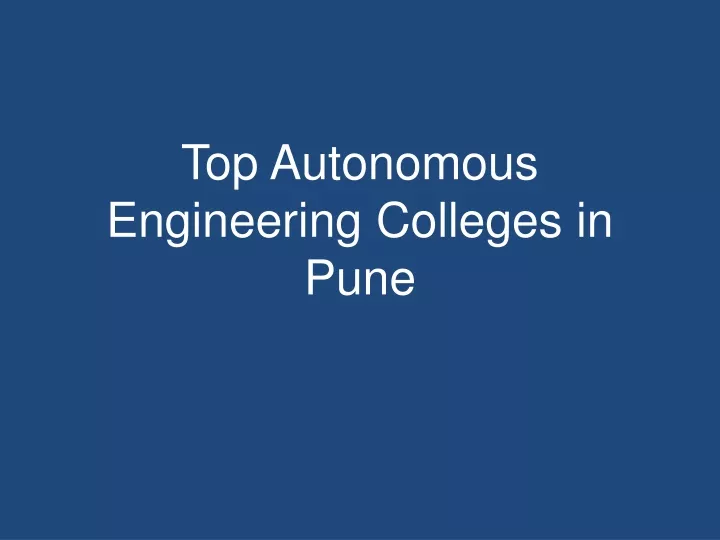 top autonomous engineering colleges in pune