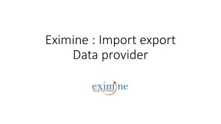 eximine : Import export data provider