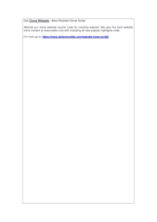get clone website best website clone script