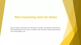 nine surprising uses for botox