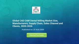 global cad cam dental milling market size