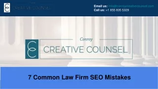 7 Common Law Firm SEO Mistakes