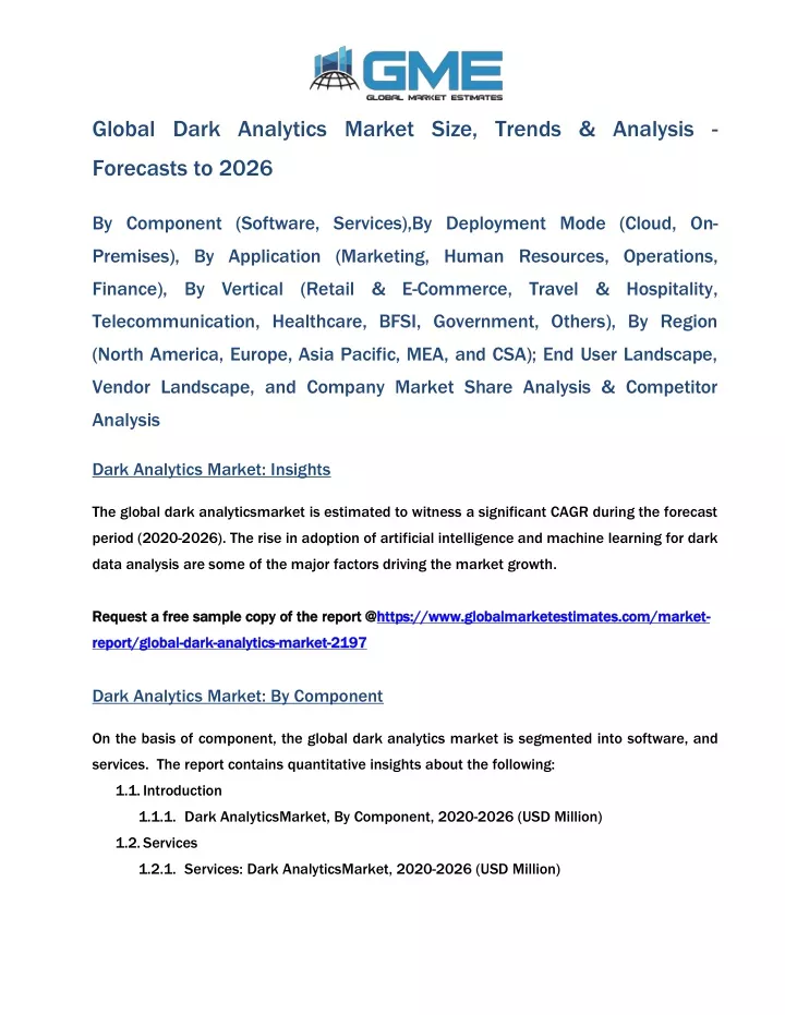 global dark analytics market size trends analysis
