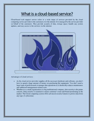 what is a cloud what is a cloud based service