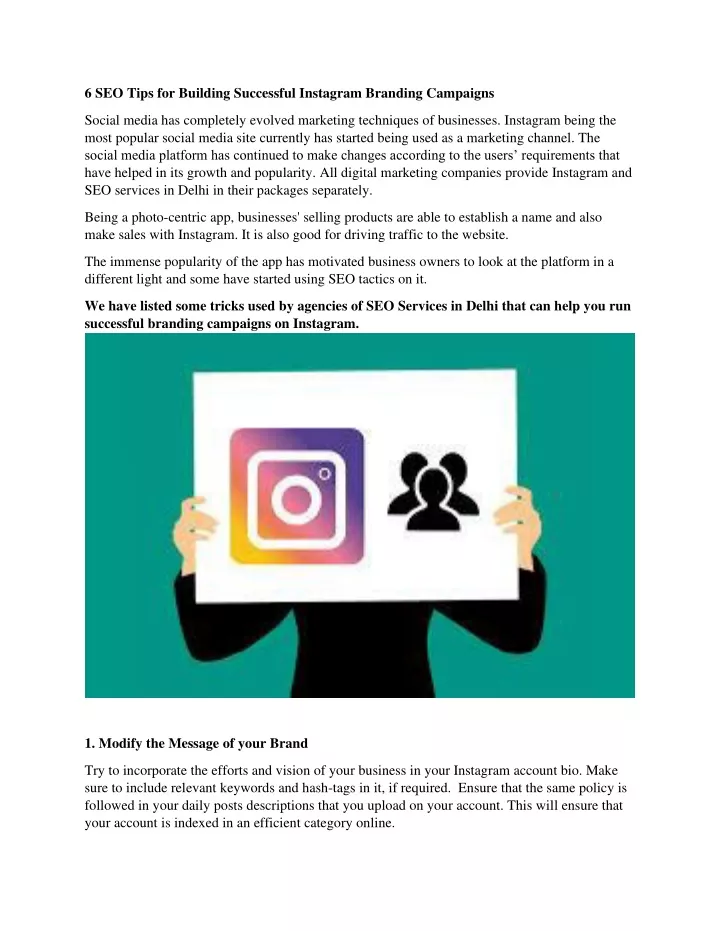 6 seo tips for building successful instagram