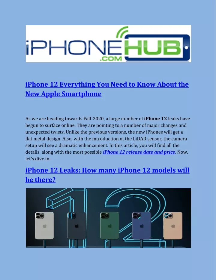 iphone 12 everything you need to know about