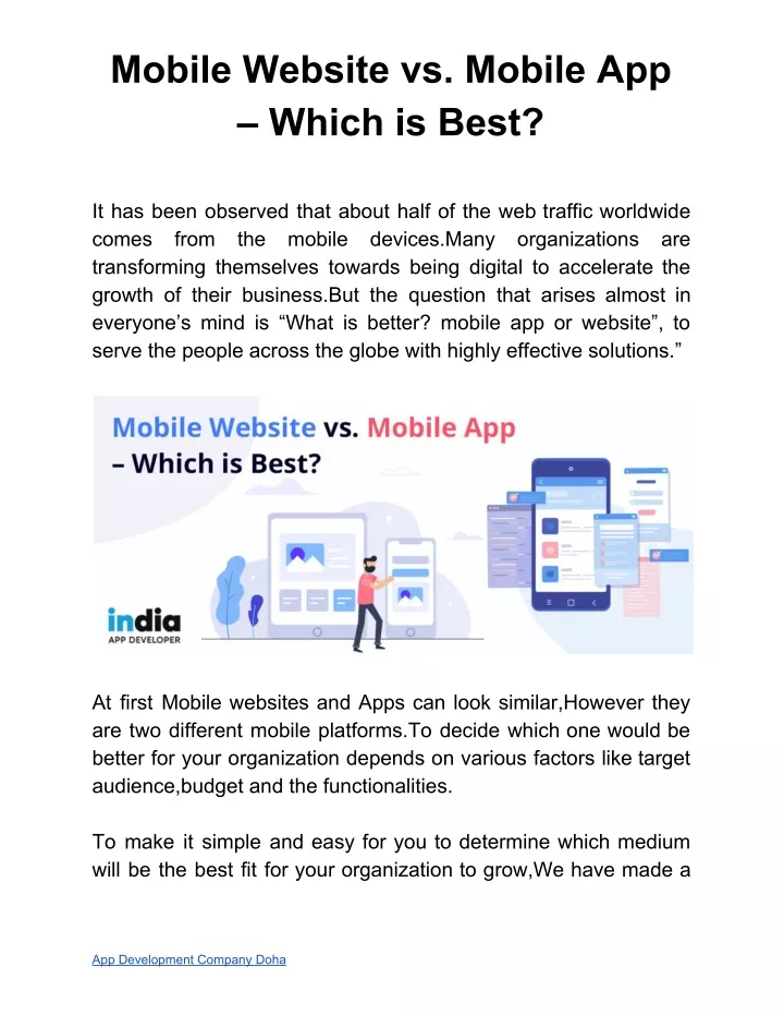 mobile website vs mobile app which is best
