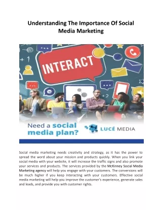Understanding The Importance Of Social Media Marketing