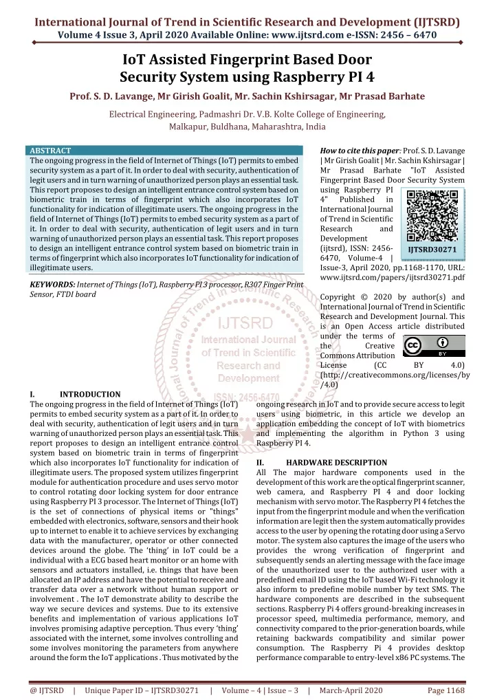 international journal of trend in scientific