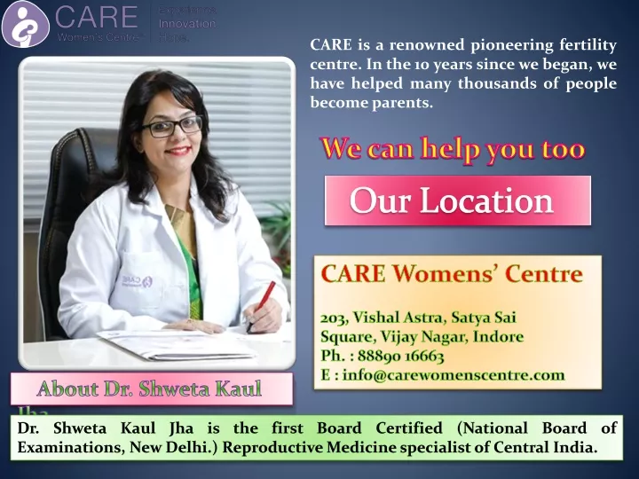 care is a renowned pioneering fertility centre