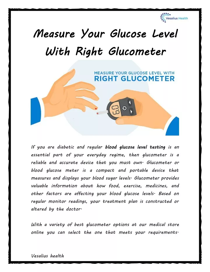 measure your glucose level with