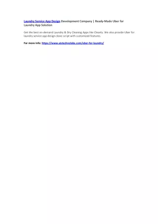 laundry service app design development company