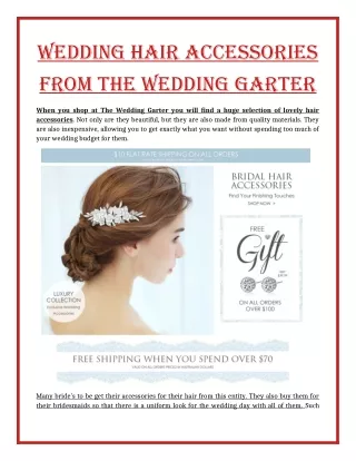 Wedding Hair Accessories from The Wedding Garter