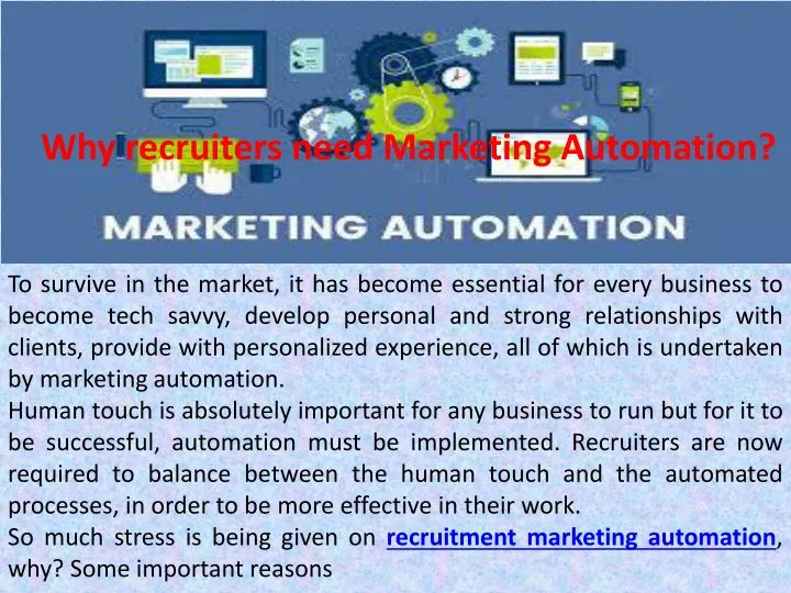 why recruiters need marketing automation