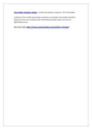 top mobile interface design mobile app design