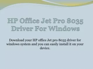 hp office jet pro 8035 driver for windows