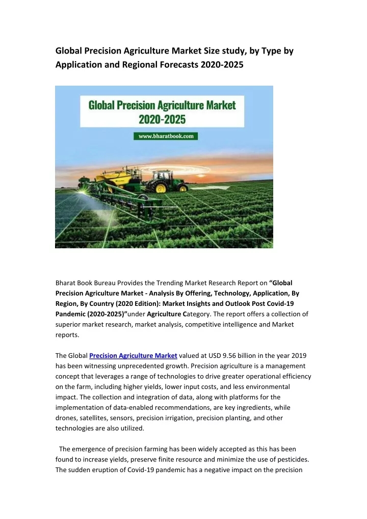 global precision agriculture market size study
