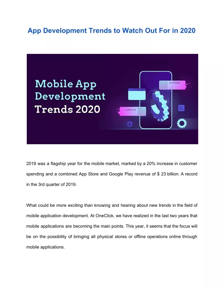 app development trends to watch out for in 2020