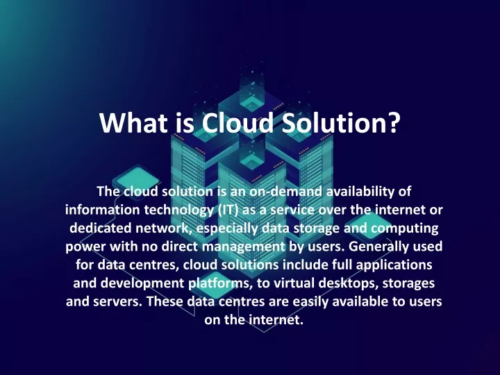 what is cloud solution