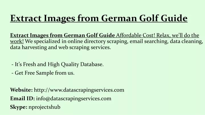 extract images from german golf guide