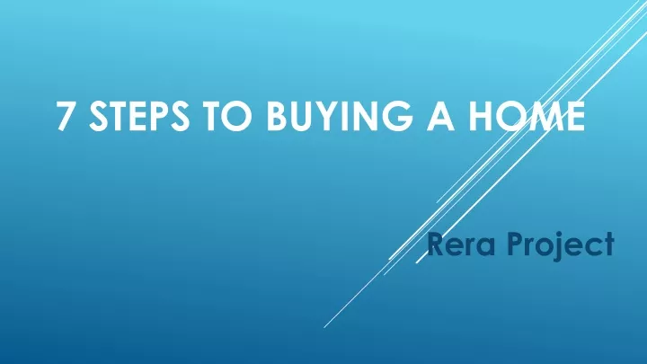7 steps to buying a home