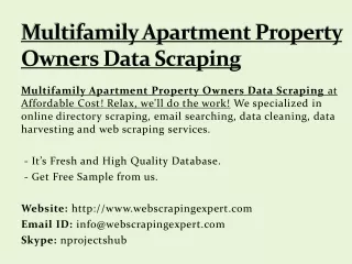 multifamily apartment property owners data scraping
