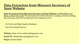 data extraction from missouri secretary of state website