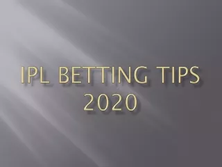IPL Sports Betting Tips : 5 Key things to keep in mind