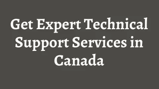 Get Expert Technical Support Services in Canada