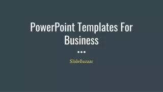 powerpoint templates for business