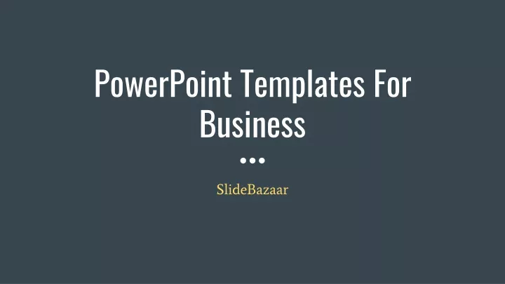 powerpoint templates for business