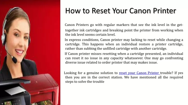 how to reset your canon printer