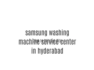 samsung washing machine service center in hyderabad