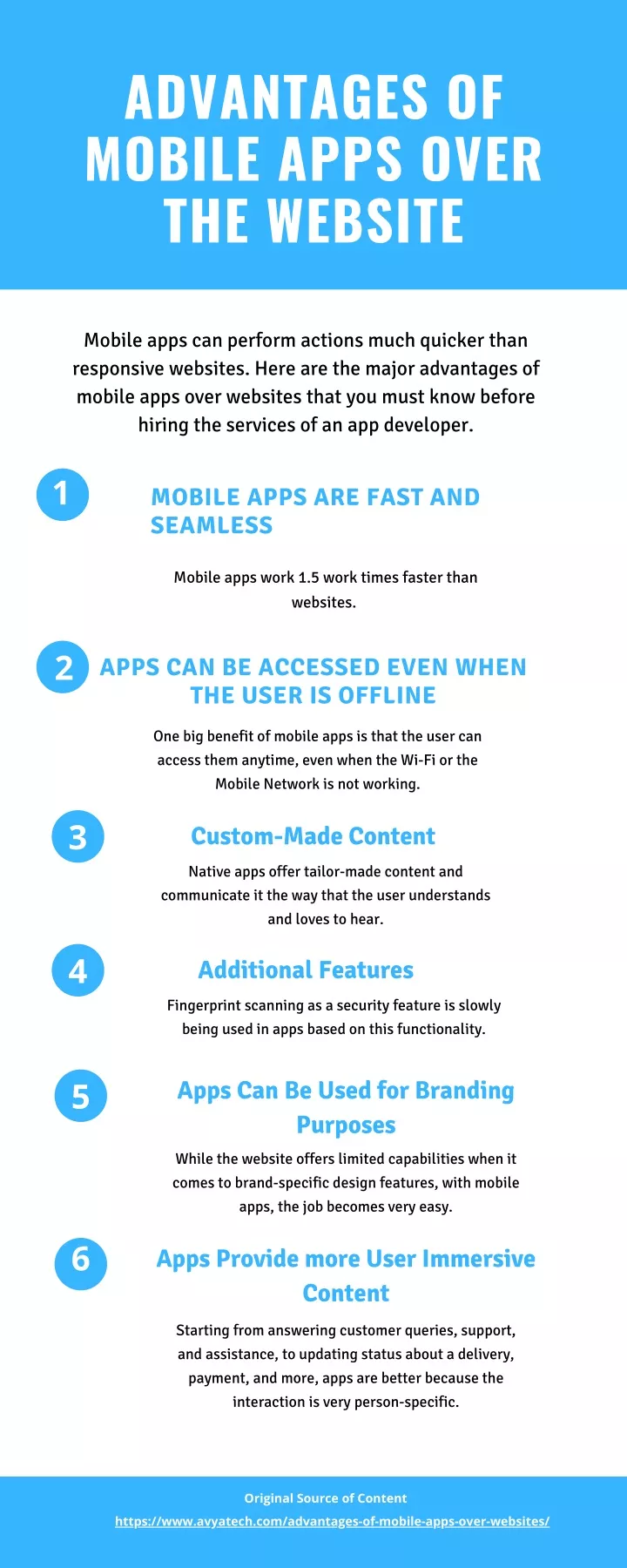 advantages of mobile apps over the website