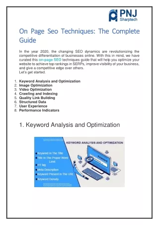 on page seo techniques on page seo techniques