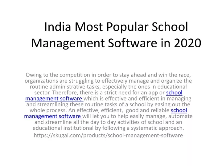 india most popular school management software in 2020