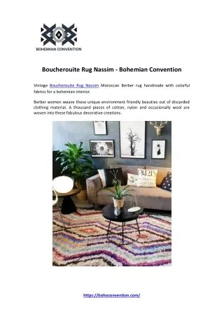 Boucherouite Rug Nassim - Bohemian Convention